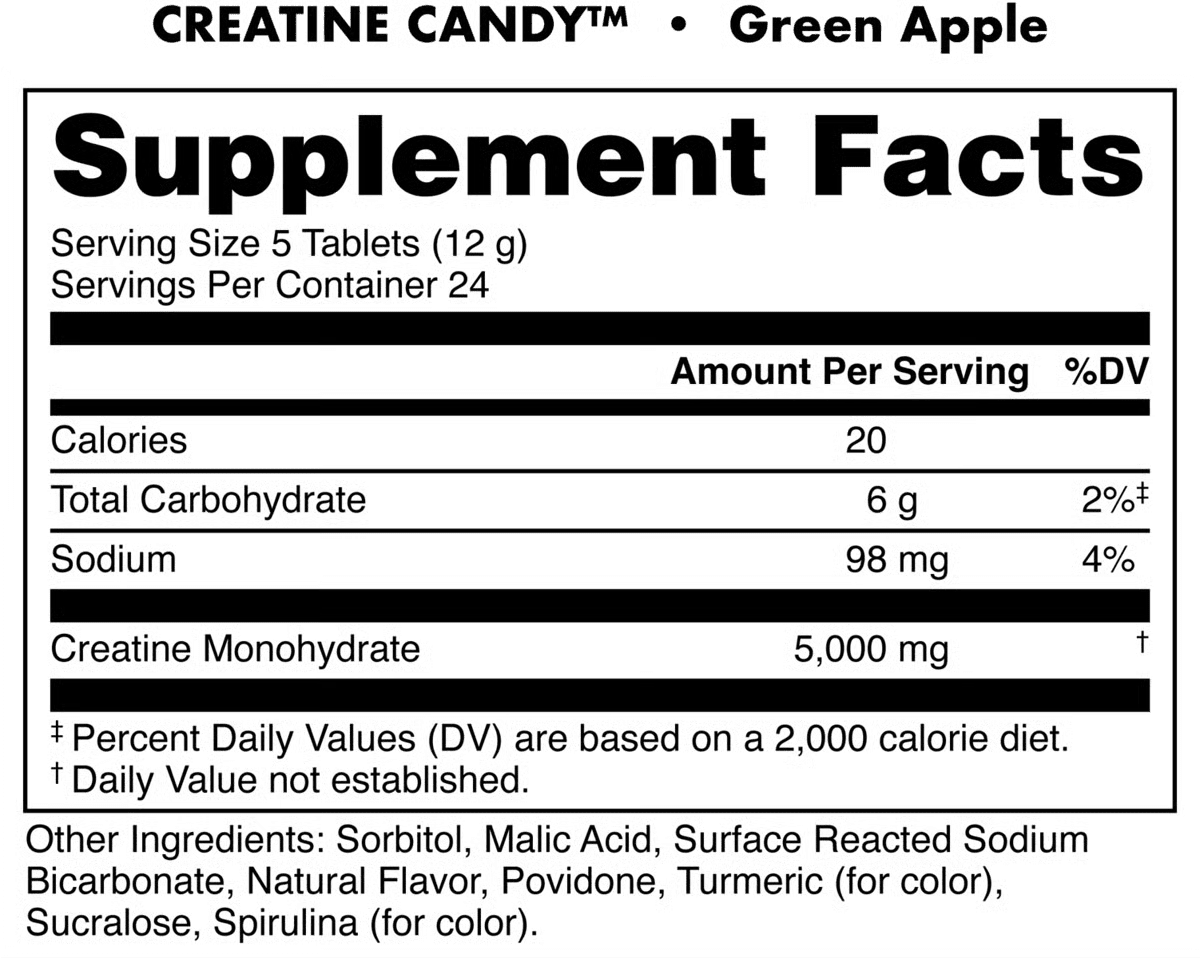 Bucked Up - Creatine Candy - Blue Raz - Creatine - Animal Supps | Sports Nutrition & Supplement Store | Vineland, NJ