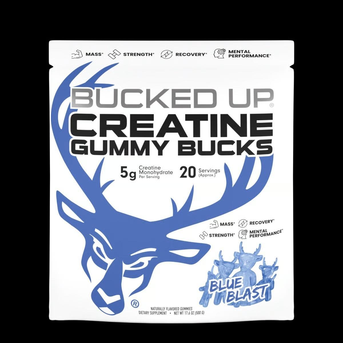 Bucked up - Creatine Gummy Bucks - Blue Blast 20Serv - Creatine - Animal Supps | Supplement, Sports Nutrition, and Vitamin Shop | Vineland NJ