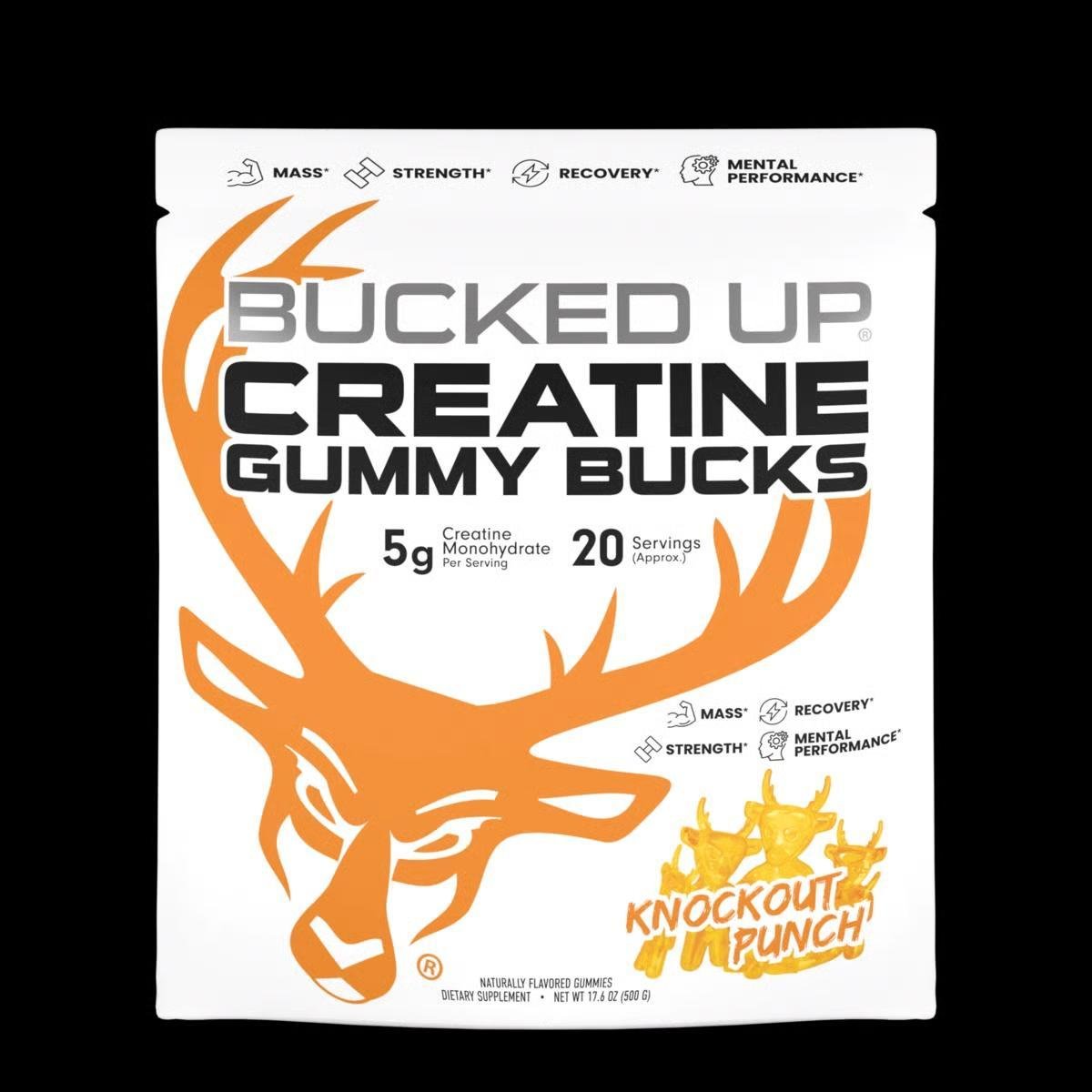 Bucked up - Creatine Gummy Bucks - Knockout Punch 20Serv - Creatine - Animal Supps | Supplement, Sports Nutrition, and Vitamin Shop | Vineland NJ