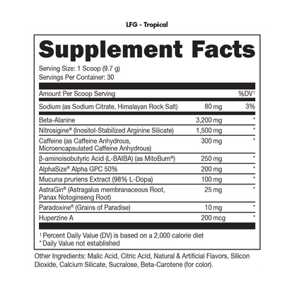 Bucked Up - LFG Burn - Ninja Nectar - Pre - Workout - Animal Supps | Sports Nutrition & Supplement Store | Vineland, NJ