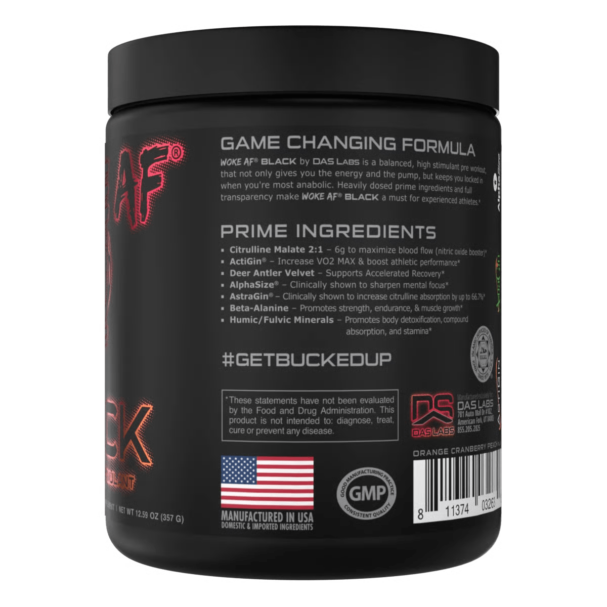 Bucked Up - Woke AF Black - Sets on the Beach - Pre - Workout - Animal Supps | Supplement, Sports Nutrition, and Vitamin Shop | Vineland NJ