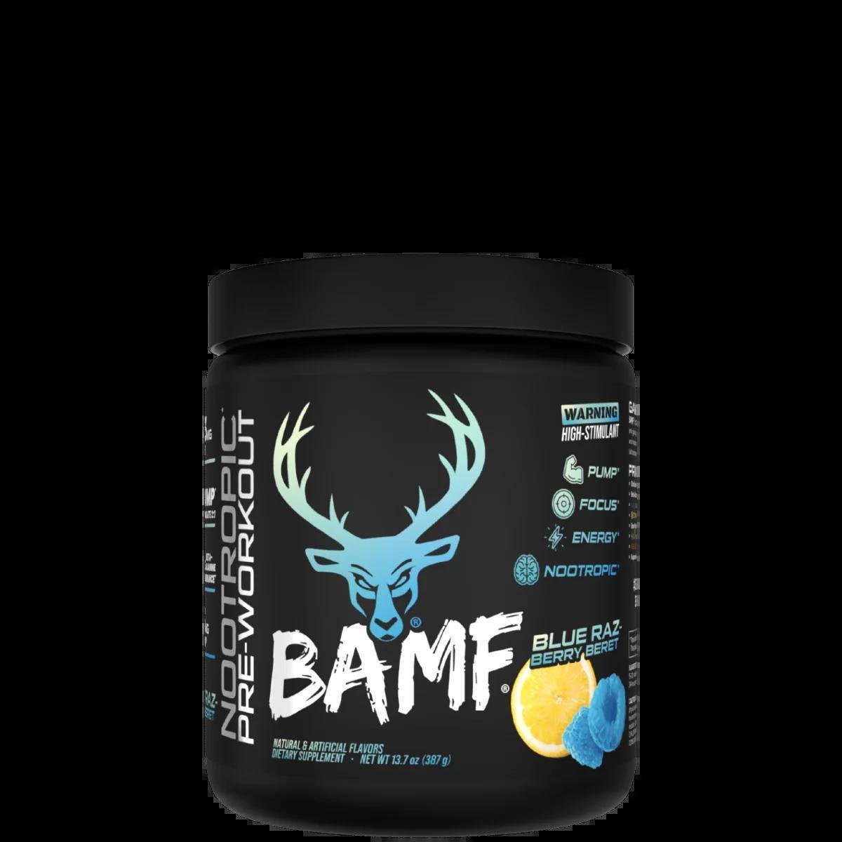BuckedUp - BAMF High Stimulant Nootropic Pre - Workout - Blue Razberry Beret 30serv - Pre - Workout - Animal Supps | Supplement, Sports Nutrition, and Vitamin Shop | Vineland NJ