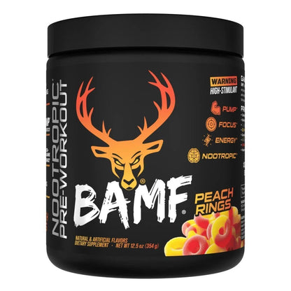 BuckedUp - BAMF High Stimulant Nootropic Pre - Workout - Peach Rings 30serv - Pre - Workout - Animal Supps | Supplement, Sports Nutrition, and Vitamin Shop | Vineland NJ