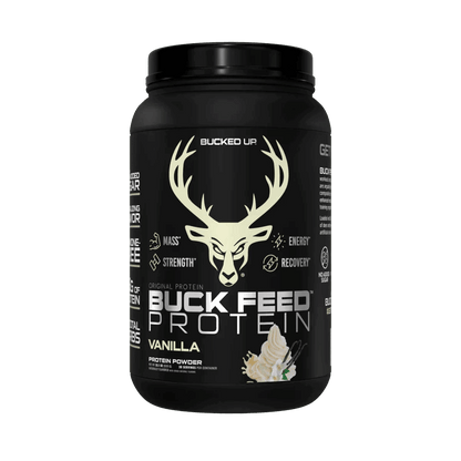 BuckedUp - BuckFeed Original Protein - Vanilla 30serv - Protein - Animal Supps | Sports Nutrition & Supplement Store | Vineland, NJ