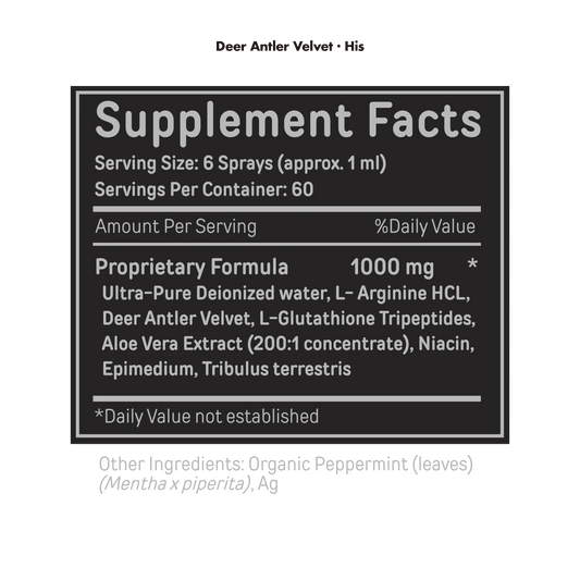 BuckedUp - Deer Antler Velvet Spray - His 2oz - Hormonal Support - Animal Supps | Sports Nutrition & Supplement Store | Vineland, NJ