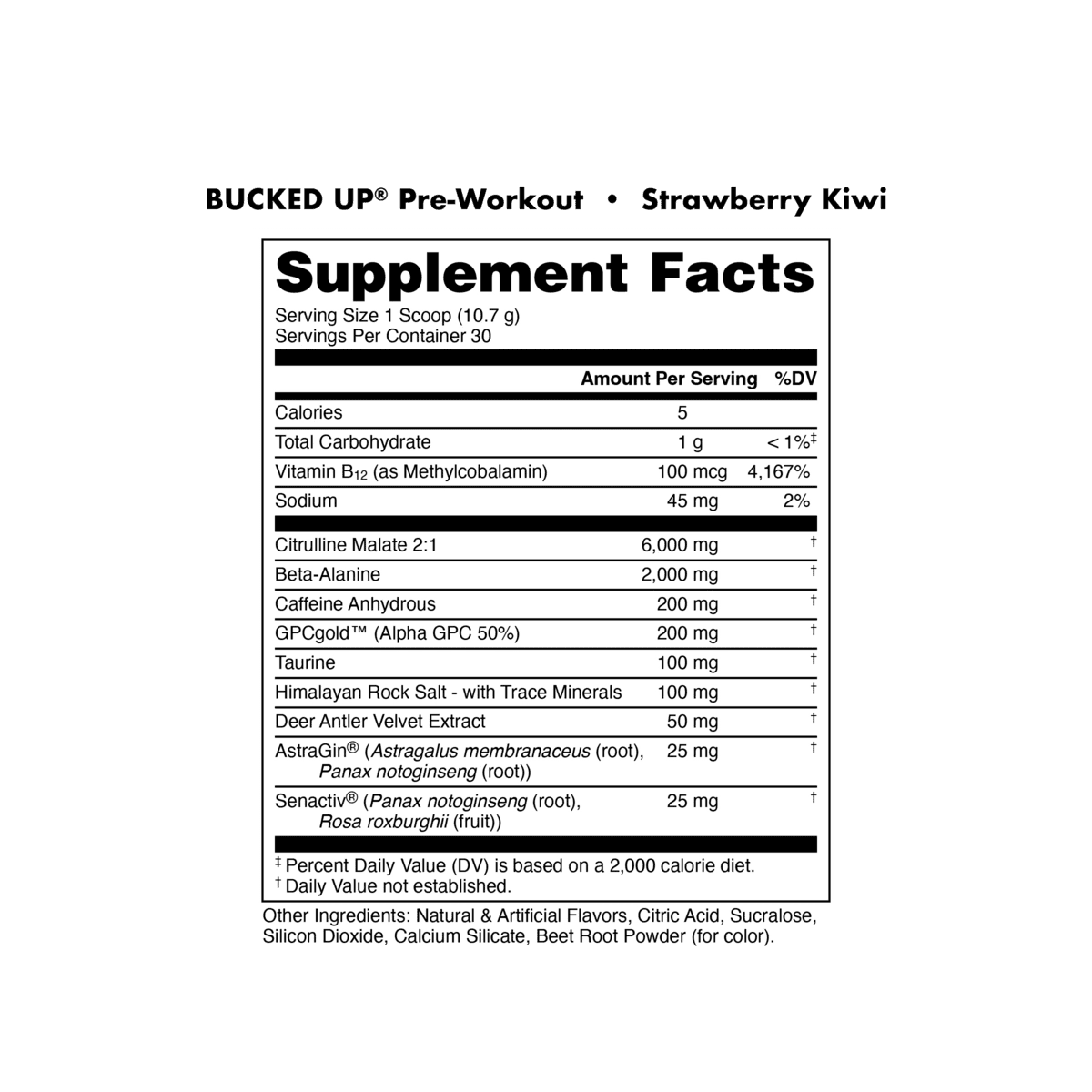 BuckedUp Pre - Workout - Blood Raz 30serv - Pre - Workout - Animal Supps | Sports Nutrition & Supplement Store | Vineland, NJ