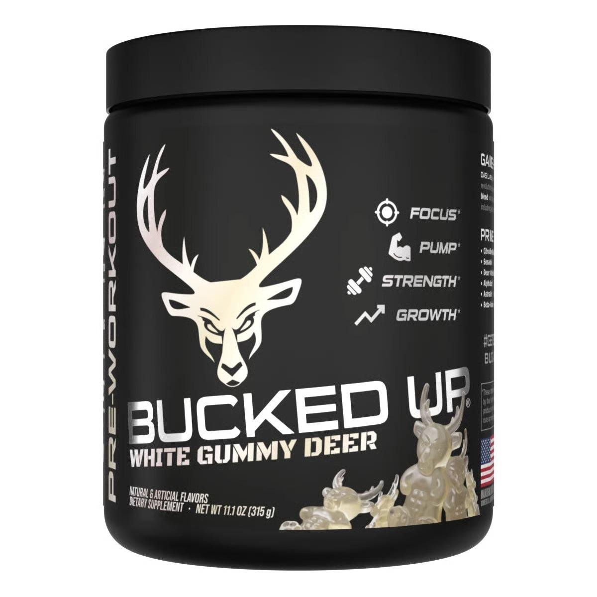 BuckedUp Pre - Workout - White Gummy Deer 30serv - Pre - Workout - Animal Supps | Supplement, Sports Nutrition, and Vitamin Shop | Vineland NJ