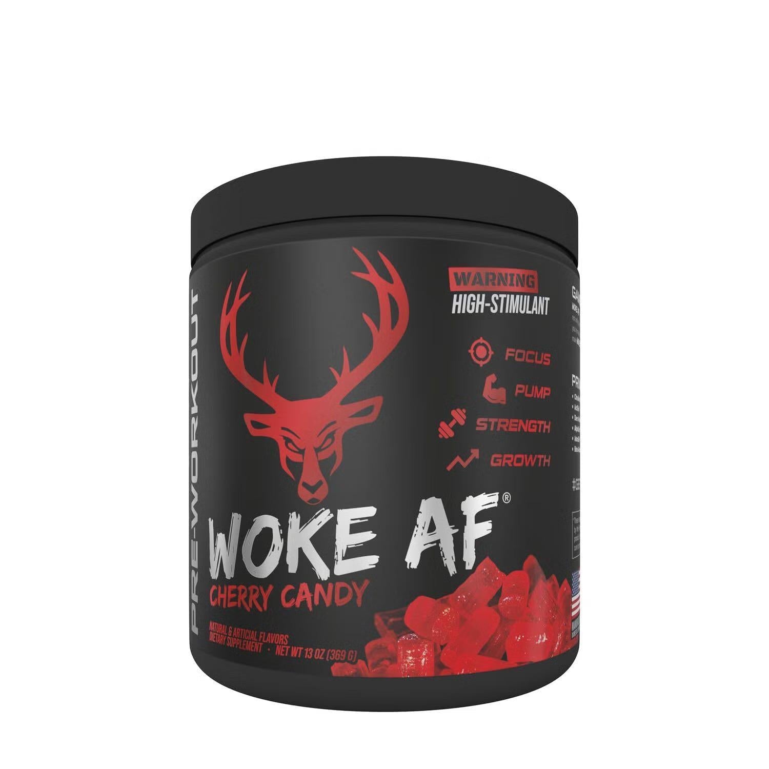 BuckedUp - Woke AF High Stimulant Pre - Workout - Cherry Candy 30serv - Pre - Workout - Animal Supps | Supplement, Sports Nutrition, and Vitamin Shop | Vineland NJ