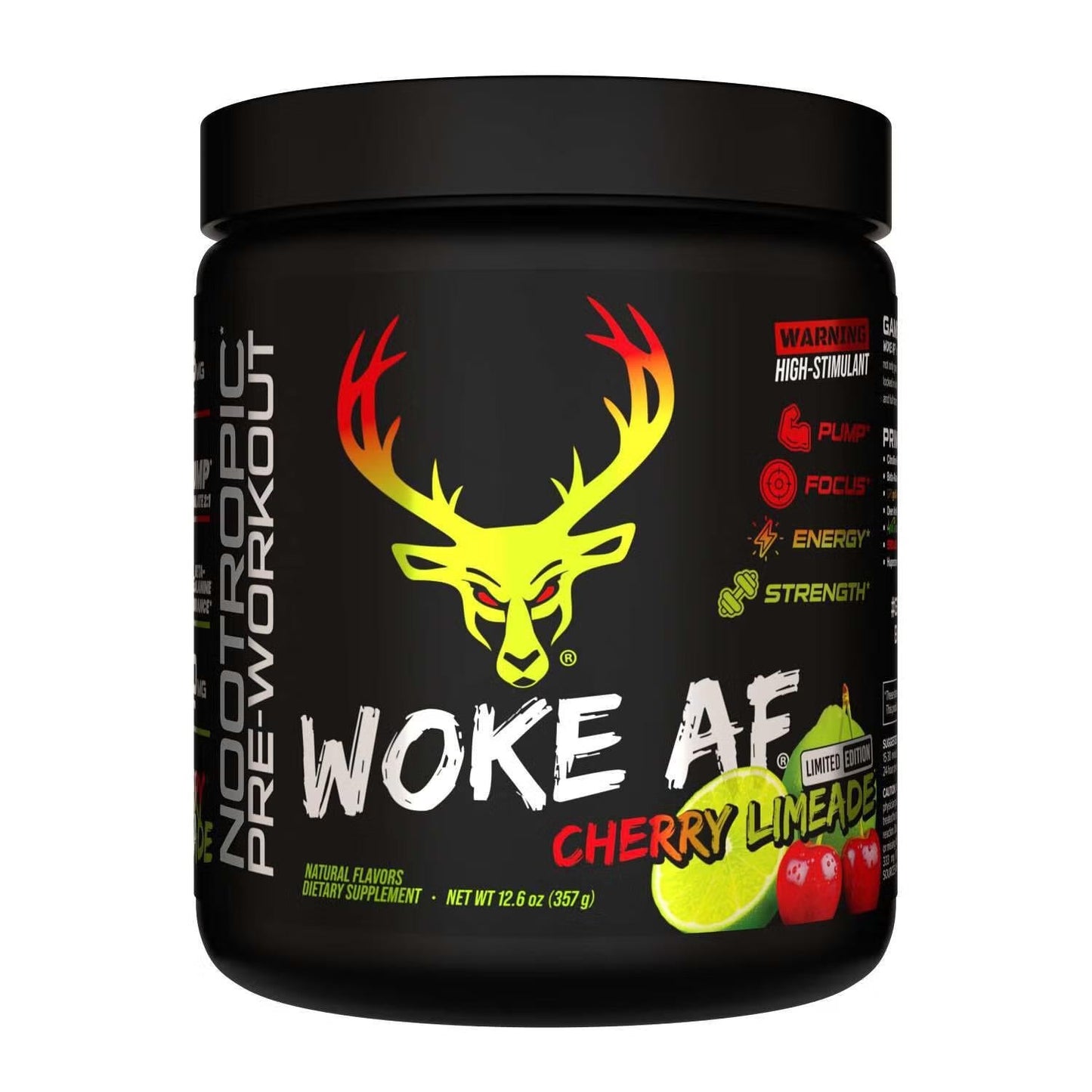 BuckedUp - Woke AF High Stimulant Pre - Workout - Cherry Limeade 30serv - Pre - Workout - Animal Supps | Supplement, Sports Nutrition, and Vitamin Shop | Vineland NJ
