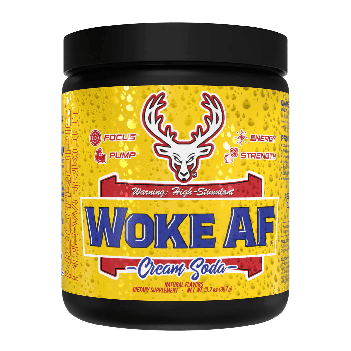 BuckedUp - Woke AF High Stimulant Pre - Workout - Cream Soda 30serv - Pre - Workout - Animal Supps | Sports Nutrition & Supplement Store | Vineland, NJ