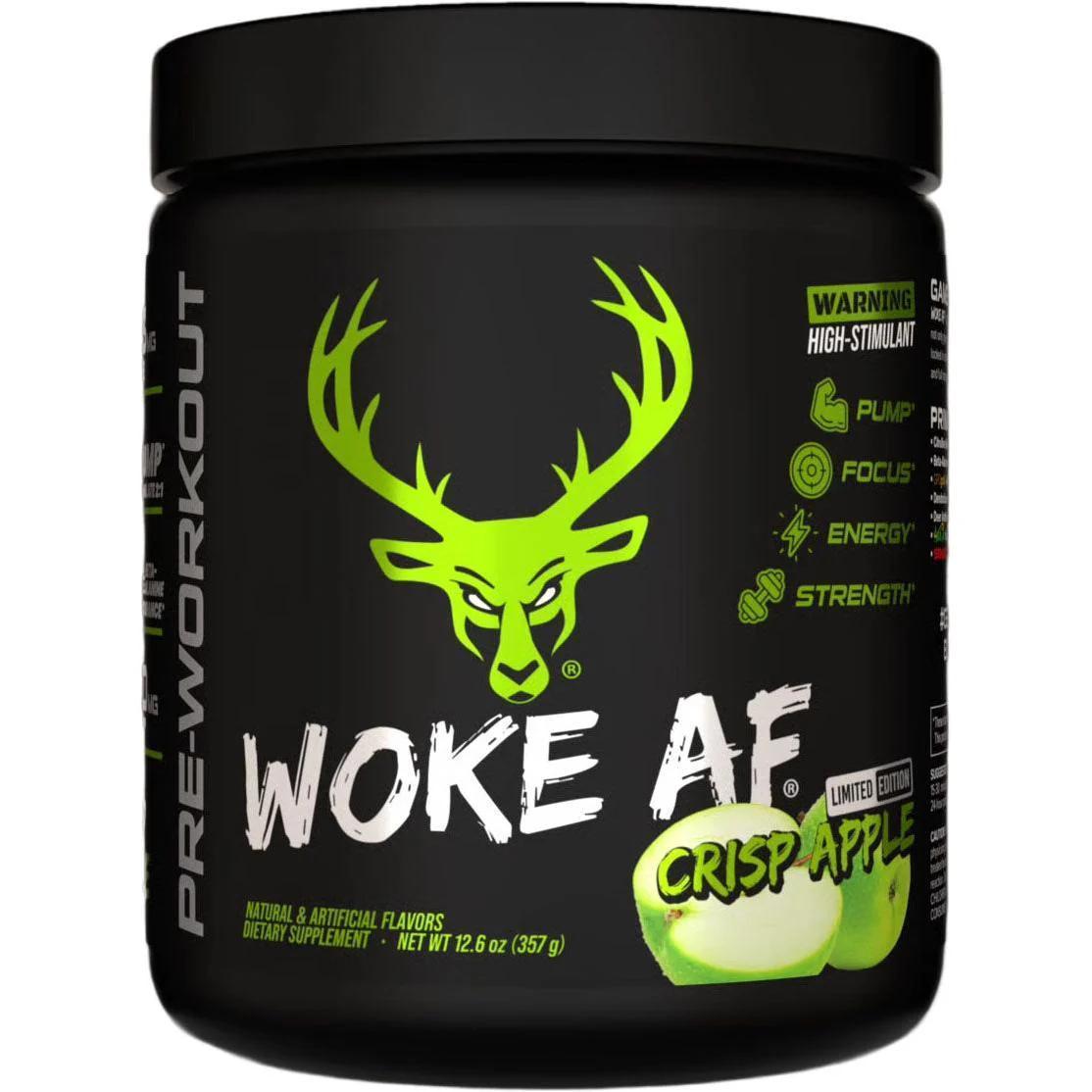 BuckedUp - Woke AF High Stimulant Pre - Workout - Crisp Apple 30serv - Pre - Workout - Animal Supps | Supplement, Sports Nutrition, and Vitamin Shop | Vineland NJ