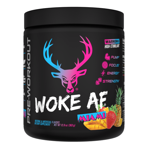 BuckedUp - Woke AF High Stimulant Pre - Workout - Miami Vice 30serv - Pre - Workout - Animal Supps | Sports Nutrition & Supplement Store | Vineland, NJ