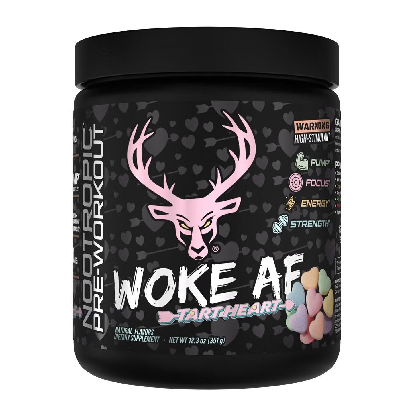 BuckedUp - Woke AF High Stimulant Pre - Workout - Tart Heart 30serv - Pre - Workout - Animal Supps | Supplement, Sports Nutrition, and Vitamin Shop | Vineland NJ