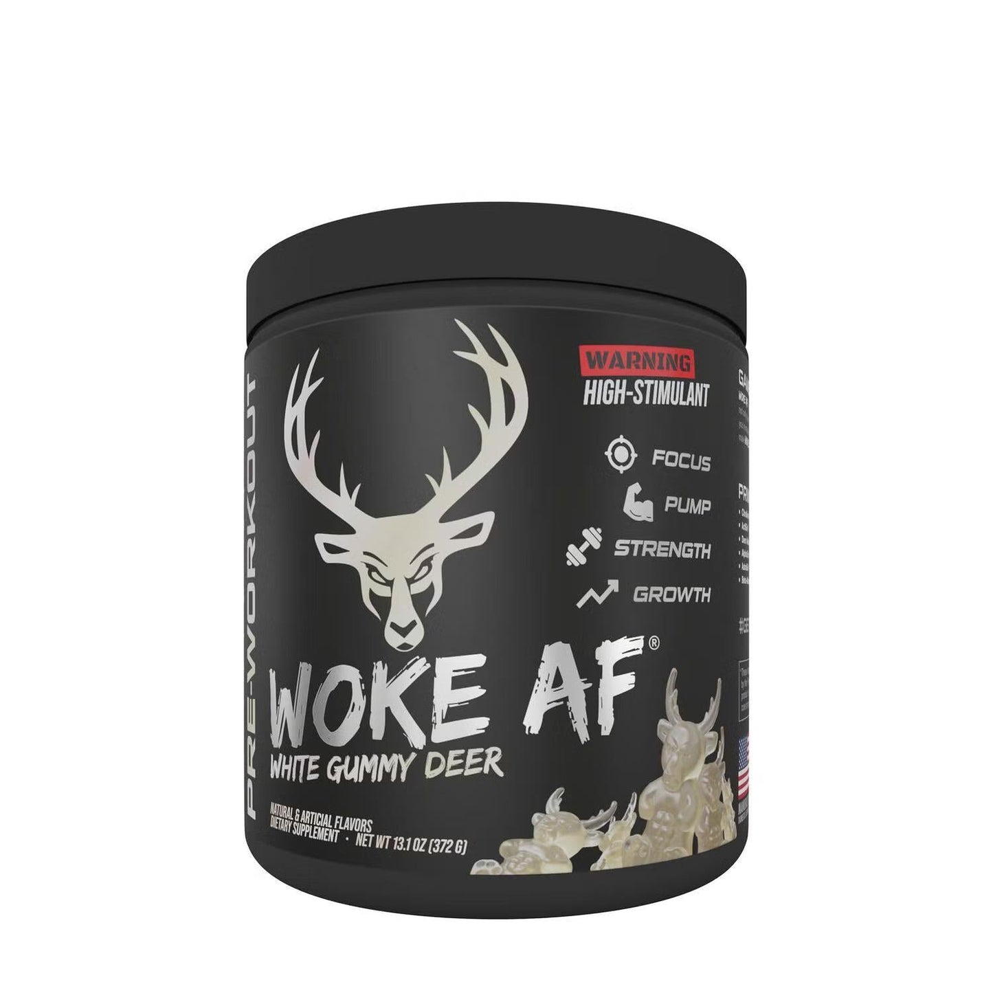 BuckedUp - Woke AF High Stimulant Pre - Workout - White Gummy Deer 30serv - Pre - Workout - Animal Supps | Supplement, Sports Nutrition, and Vitamin Shop | Vineland NJ