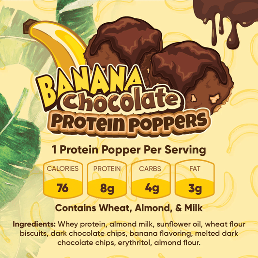 Buffin Bakery – Protein Poppers - Banana Chocolate - Food & Snacks - Animal Supps | Sports Nutrition & Supplement Store | Vineland, NJ
