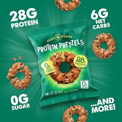 Crisp Power - Protein Pretzels - Cheddar - Food/Snacks - Animal Supps | Sports Nutrition & Supplement Store | Vineland, NJ