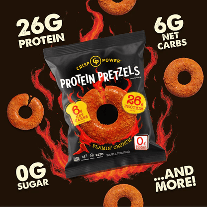 Crisp Power - Protein Pretzels - Flamin’ Crunch - Food/Snacks - Animal Supps | Sports Nutrition & Supplement Store | Vineland, NJ