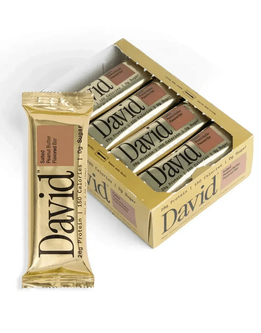David Protein Bar - Salted Peanut Butter Single - Protein Bar - Animal Supps | Sports Nutrition & Supplement Store | Vineland, NJ