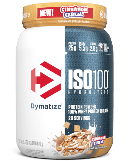 Dymatize - ISO 100 - Cinnamon Cereal 1.4lb - Protein - Animal Supps | Sports Nutrition & Supplement Store | Vineland, NJ