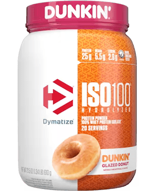 Dymatize - ISO 100 - Dunkin Glazed Donut 1.4lb - Protein - Animal Supps | Sports Nutrition & Supplement Store | Vineland, NJ