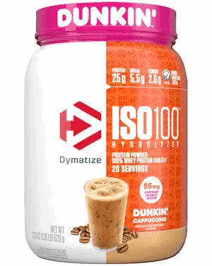 Dymatize - ISO 100 - Dunkin Cappuccino 1.4lb - Protein - Animal Supps | Sports Nutrition & Supplement Store | Vineland, NJ