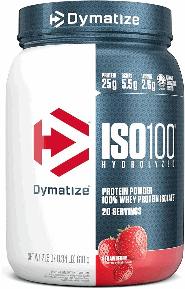Dymatize - ISO 100 - Strawberry 1.4lb - Protein - Animal Supps | Sports Nutrition & Supplement Store | Vineland, NJ