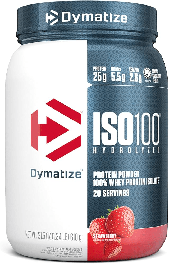 Dymatize - ISO 100 - Strawberry 1.4lb - Protein - Animal Supps | Sports Nutrition & Supplement Store | Vineland, NJ