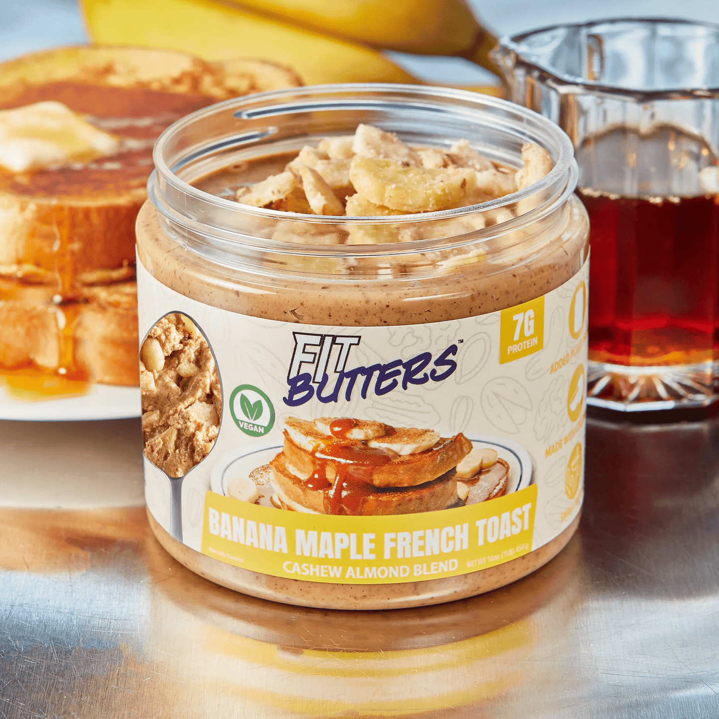 Fit Butters - Banana Maple French Toast (Cashew Almond Butter - Vegan) 16oz - Food/Snacks - Animal Supps | Sports Nutrition & Supplement Store | Vineland, NJ