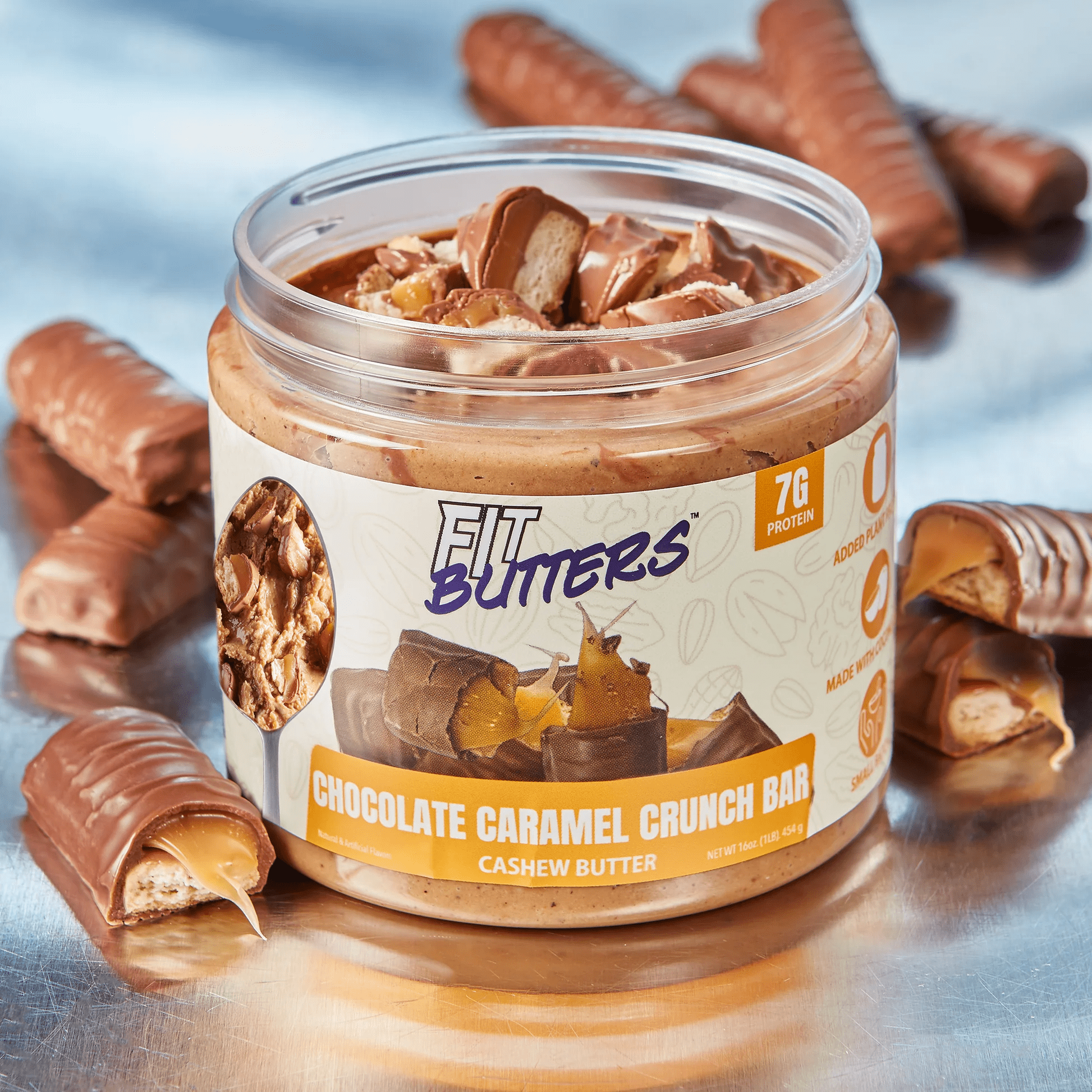 Fit Butters - Chocolate Caramel Crunch Bar (Cashew Butter) 16oz - Food/Snacks - Animal Supps | Sports Nutrition & Supplement Store | Vineland, NJ