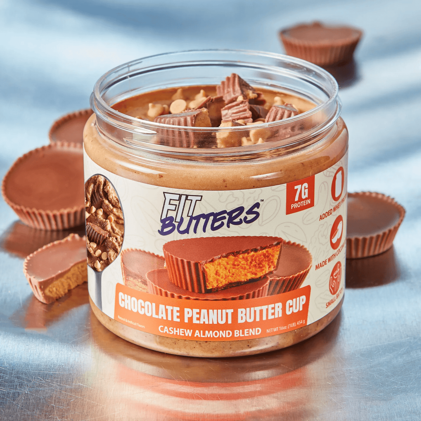 Fit Butters - Chocolate Peanut Butter Cup (Cashew & Almond Butter) 16oz - Food/Snacks - Animal Supps | Sports Nutrition & Supplement Store | Vineland, NJ