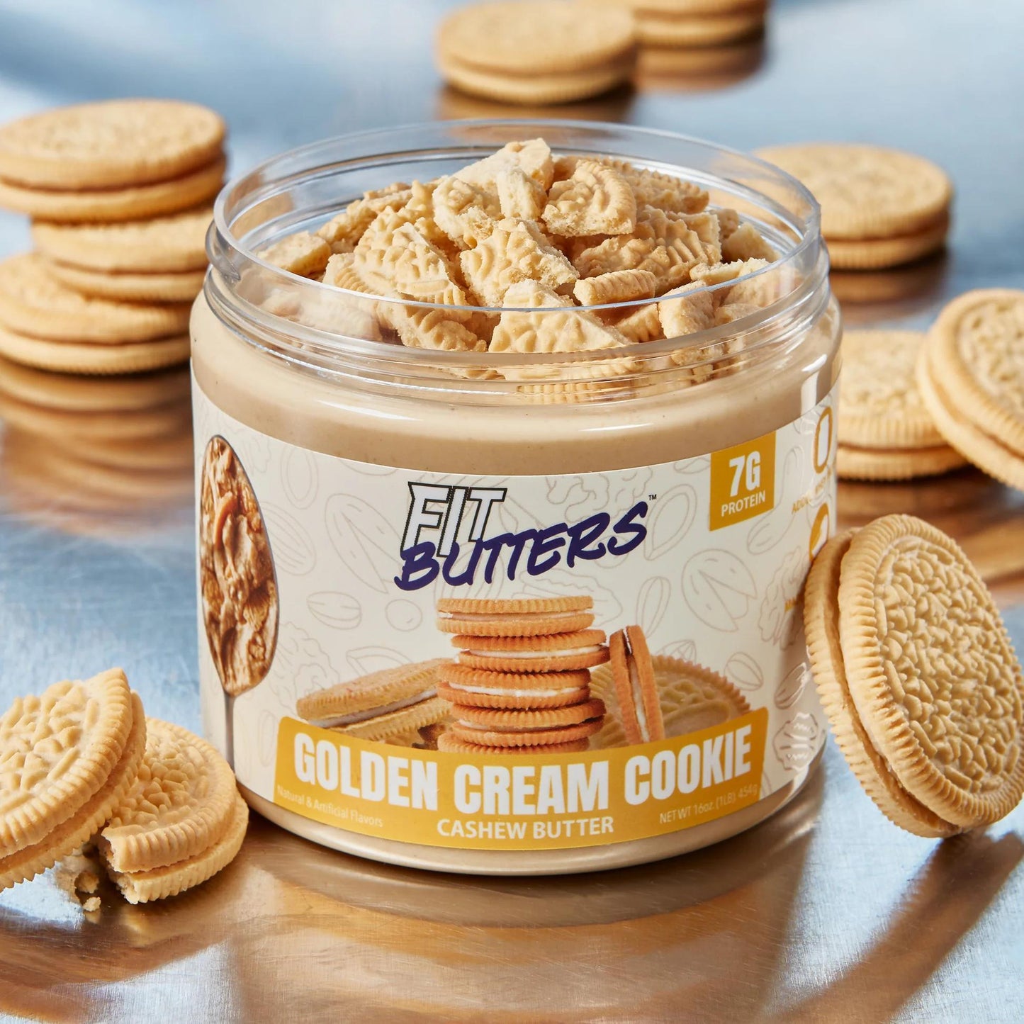 Fit Butters - Golden Cream Cookie 16oz - Food/Snacks -Animal Supps