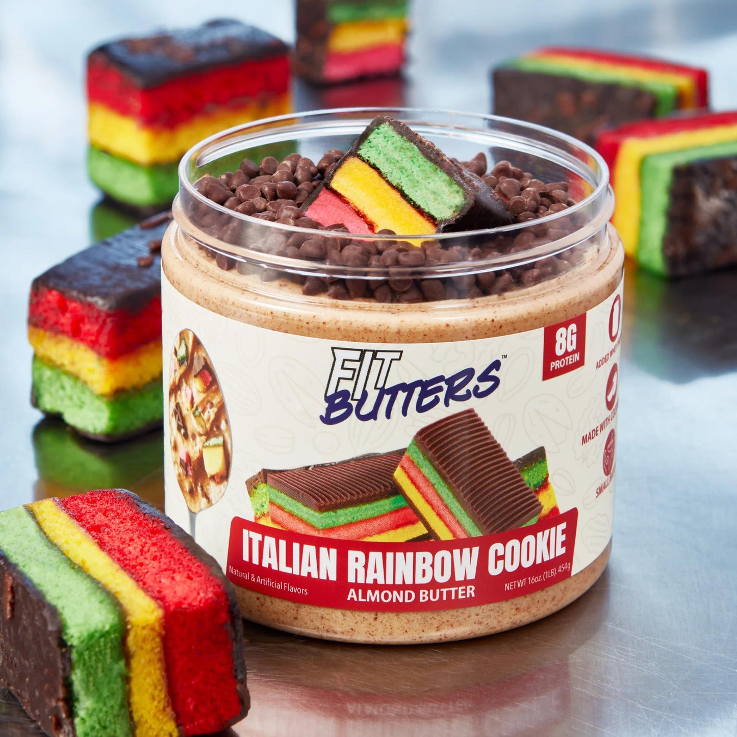 Fit Butters - Italian Rainbow Cookie (Almond Butter) 16oz - Food/Snacks - Animal Supps | Sports Nutrition & Supplement Store | Vineland, NJ