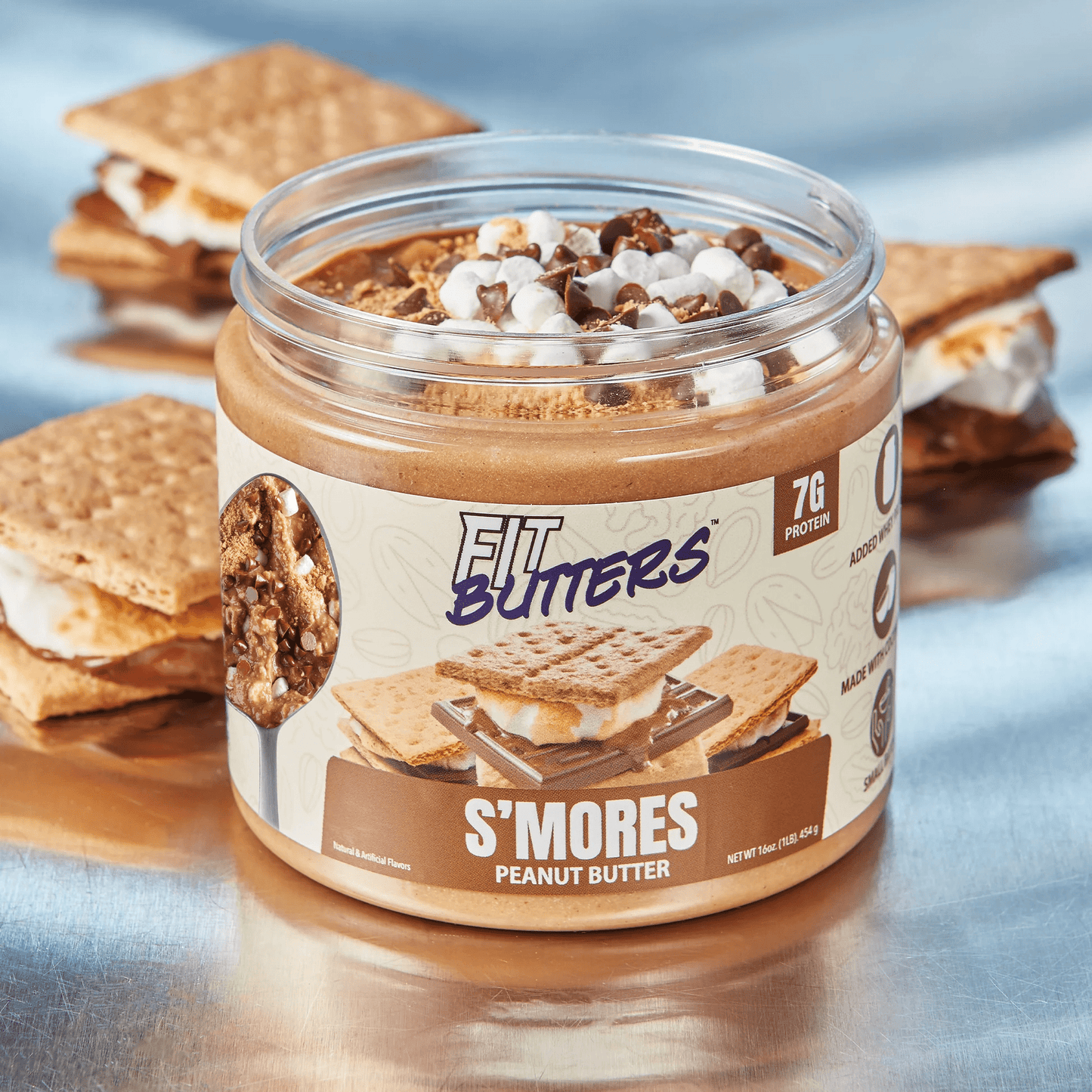 Fit Butters - S'Mores (Peanut Butter) 16oz - Food/Snacks - Animal Supps | Sports Nutrition & Supplement Store | Vineland, NJ