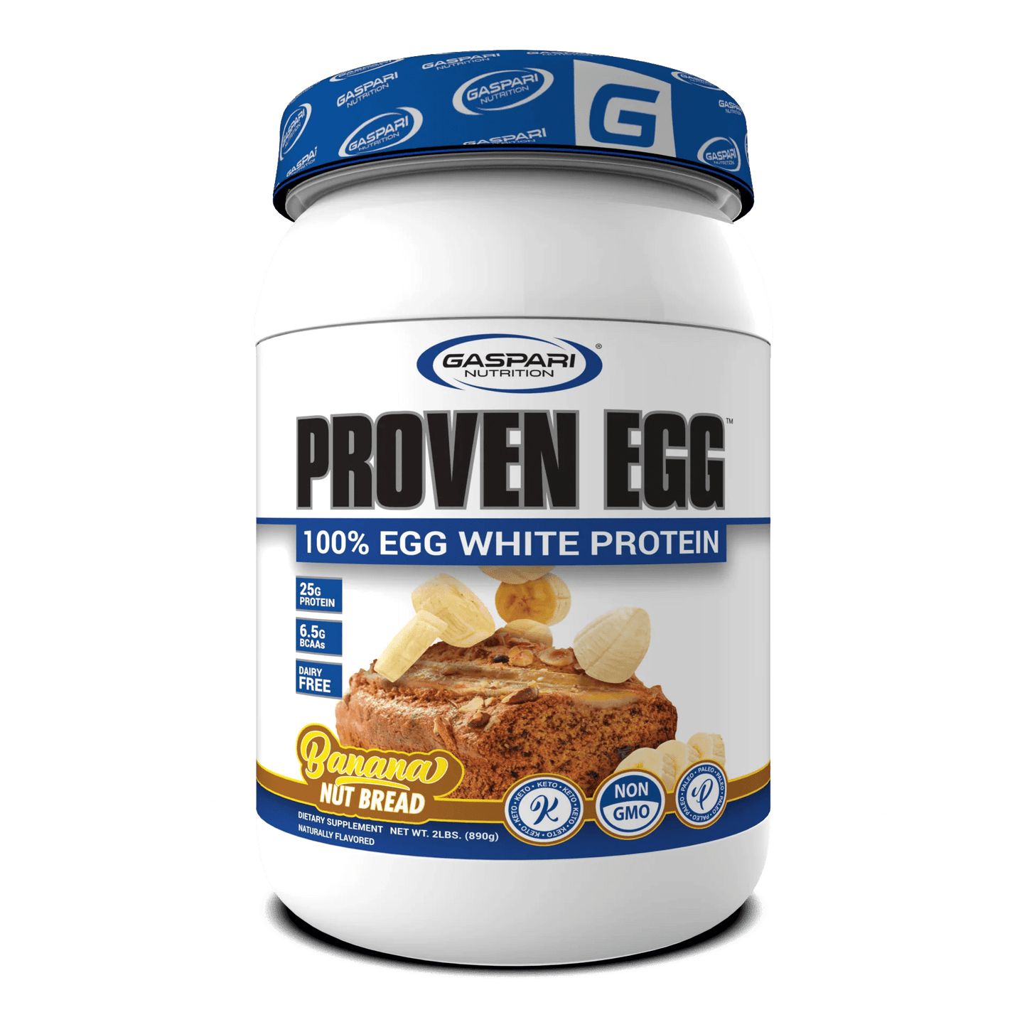 Gaspari Nutrition – Proven Egg - Banana Nut Bread 2lb - Egg White Protein - Animal Supps | Sports Nutrition & Supplement Store | Vineland, NJ