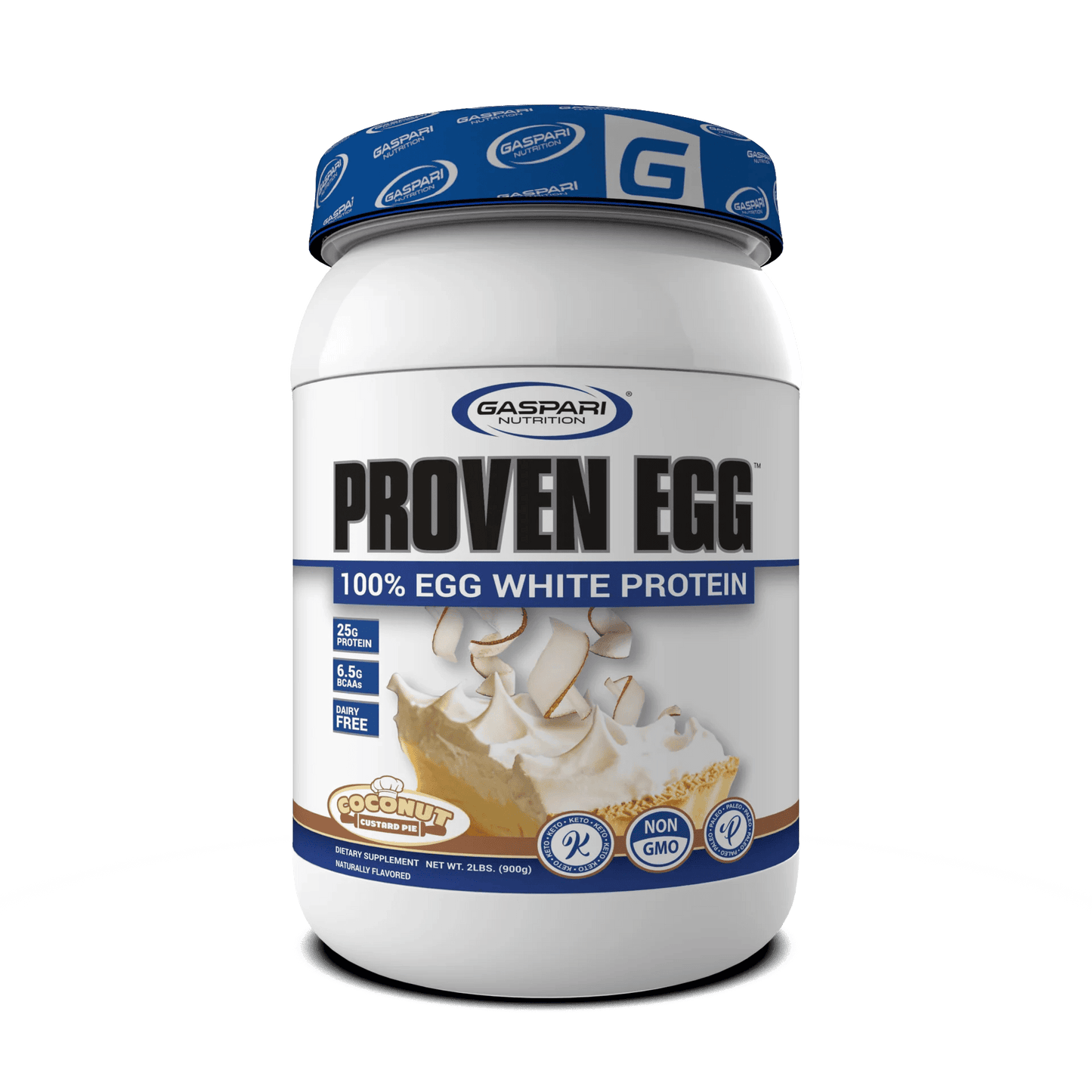 Gaspari Nutrition – Proven Egg - Coconut Custard Pie 2lb - Egg White Protein - Animal Supps | Sports Nutrition & Supplement Store | Vineland, NJ