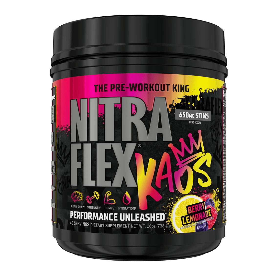 GAT - Nitraflex KAOS - Berry Lemonade 40serv - Pre - Workout - Animal Supps | Sports Nutrition & Supplement Store | Vineland, NJ