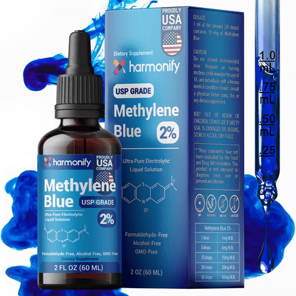Harmonify - Methylene Blue USP Liquid - 2% 60ml - Herbal Supplement - Animal Supps | Sports Nutrition & Supplement Store | Vineland, NJ