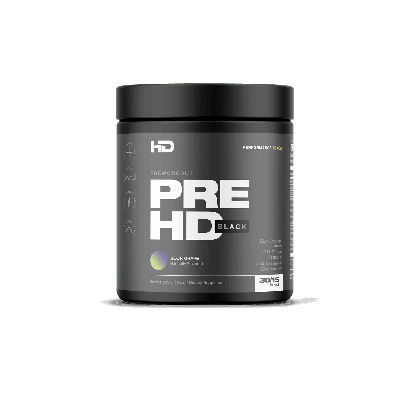 HD Muscle - PreHD Black - Sour Grape 15/30serv - Pre - Workout - Animal Supps | Sports Nutrition & Supplement Store | Vineland, NJ