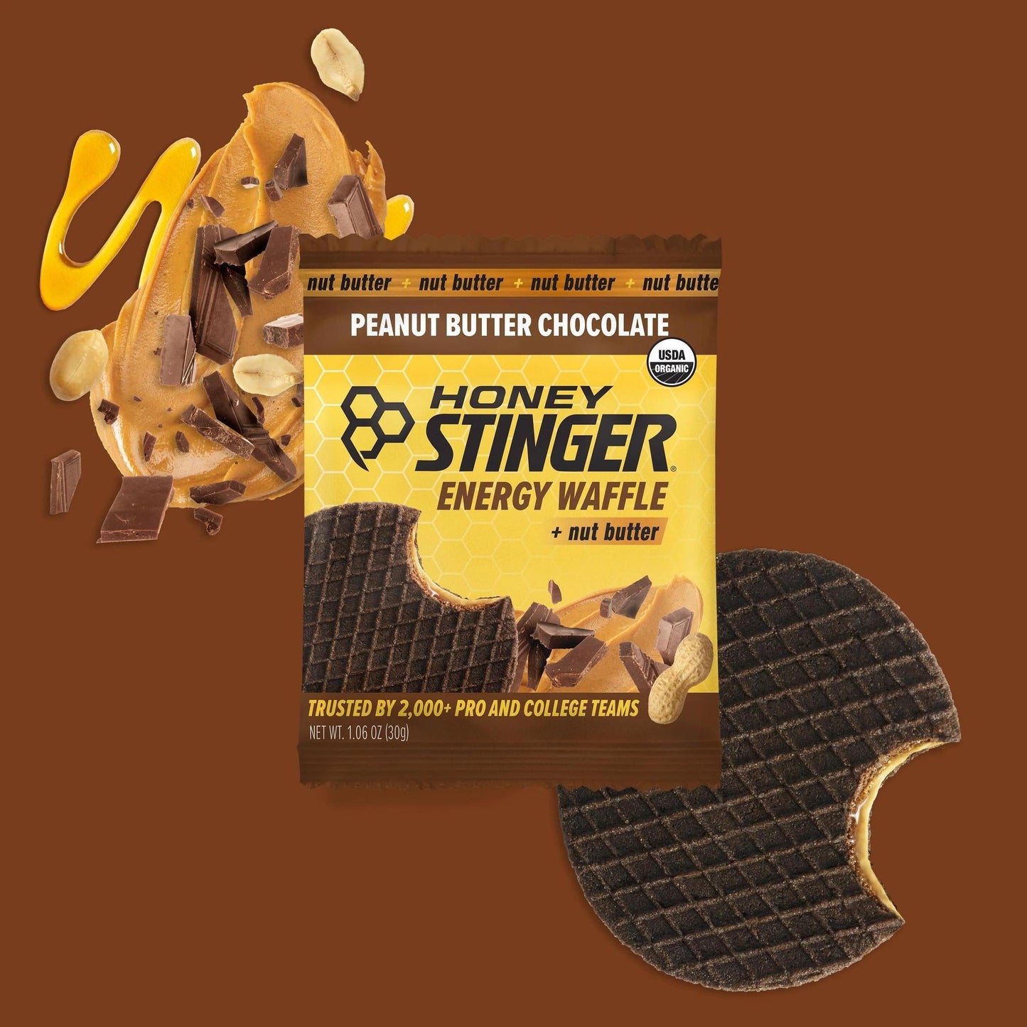 Honey Stinger - Energy Waffles - Peanut Butter Chocolate - Food & Snacks -Animal Supps | Supplement, Sports Nutrition, and Vitamin Shop | Vineland NJ