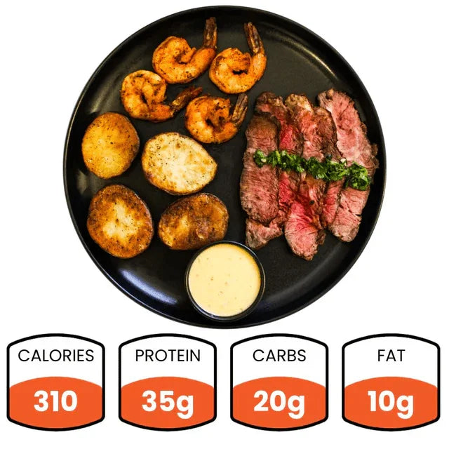 Hummus Fit - Meals - Surf N Turf Shrimp & Steak - Prepared Meals - Animal Supps | Sports Nutrition & Supplement Store | Vineland, NJ