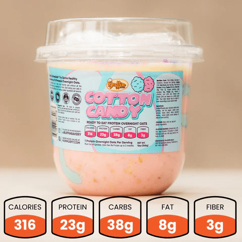 Hummus Fit - Overnight Oats by Buffin Muffin - Cotton Candy - Food/Snacks - Animal Supps | Sports Nutrition & Supplement Store | Vineland, NJ