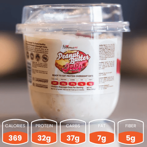 Hummus Fit - Overnight Oats by Buffin Muffin - Peanut Butter & Jelly - Food/Snacks - Animal Supps | Sports Nutrition & Supplement Store | Vineland, NJ