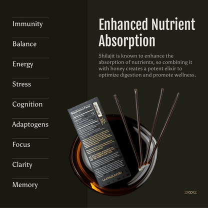 Lajit Gold - Shilajit Infused Honey Sticks - 10ct - Shilajit - Animal Supps | Sports Nutrition & Supplement Store | Vineland, NJ