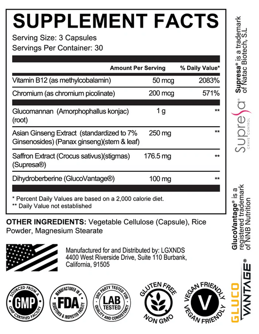 LGXNDS - GLP - 1X - 90ct - Glucose Support - Animal Supps | Sports Nutrition & Supplement Store | Vineland, NJ
