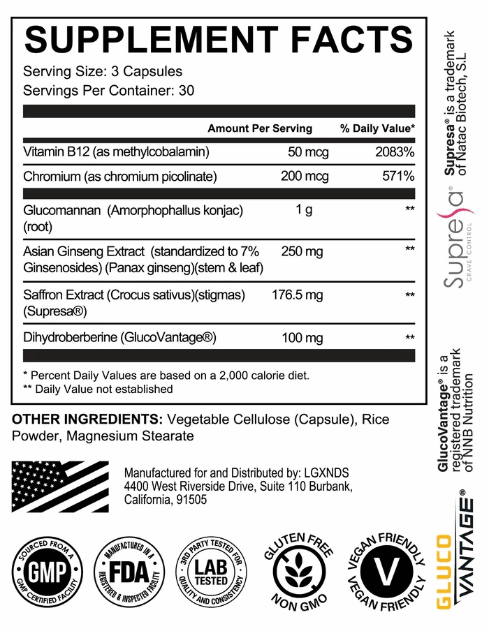 LGXNDS - GLP - 1X - 90ct - Glucose Support - Animal Supps | Sports Nutrition & Supplement Store | Vineland, NJ