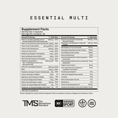 Momentous - Essential Multi - 120ct - Vitamin & Mineral - Animal Supps | Supplement, Sports Nutrition, and Vitamin Shop | Vineland NJ