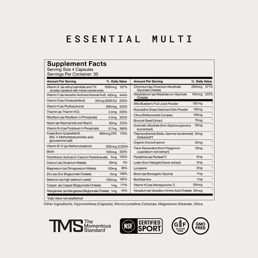 Momentous - Essential Multi - 120ct - Vitamin & Mineral - Animal Supps | Supplement, Sports Nutrition, and Vitamin Shop | Vineland NJ