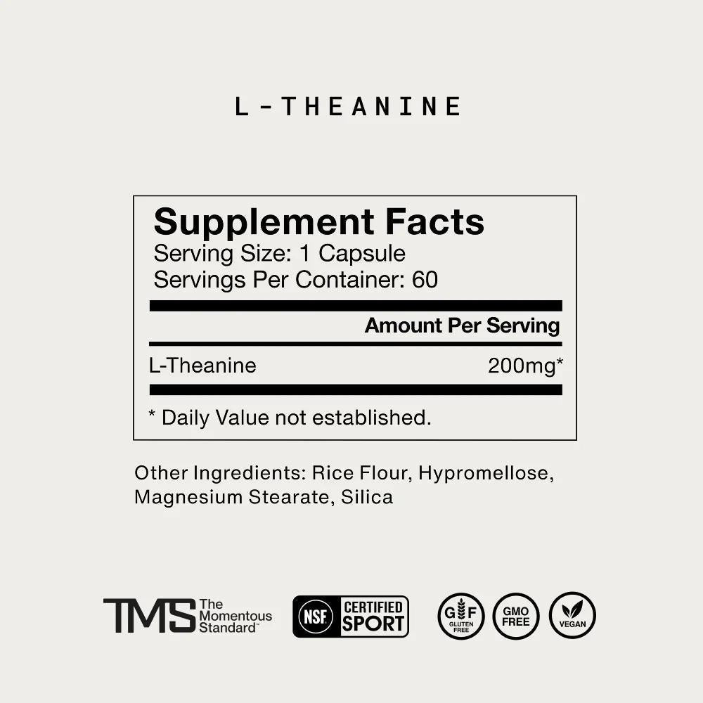 Momentous - L-Theanine - 60ct - Vitamin & Mineral -Animal Supps | Supplement, Sports Nutrition, and Vitamin Shop | Vineland NJ