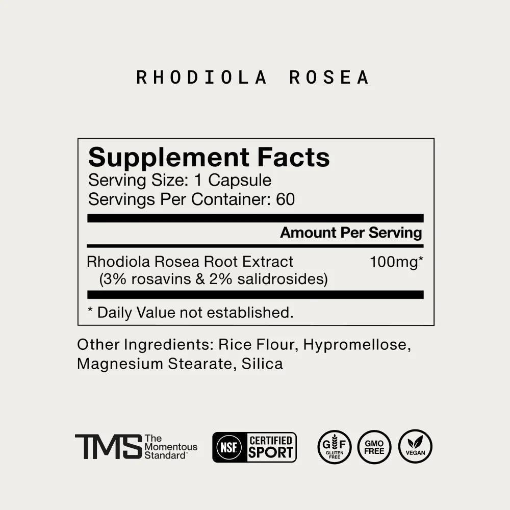Momentous - Rhodiola Rosea - 60ct - Vitamin & Mineral -Animal Supps | Supplement, Sports Nutrition, and Vitamin Shop | Vineland NJ