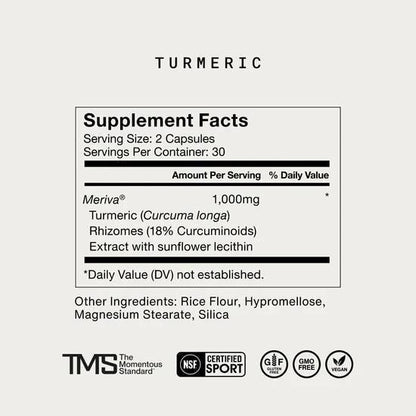 Momentous - Turmeric - 30serv - Vitamin & Mineral -Animal Supps | Supplement, Sports Nutrition, and Vitamin Shop | Vineland NJ